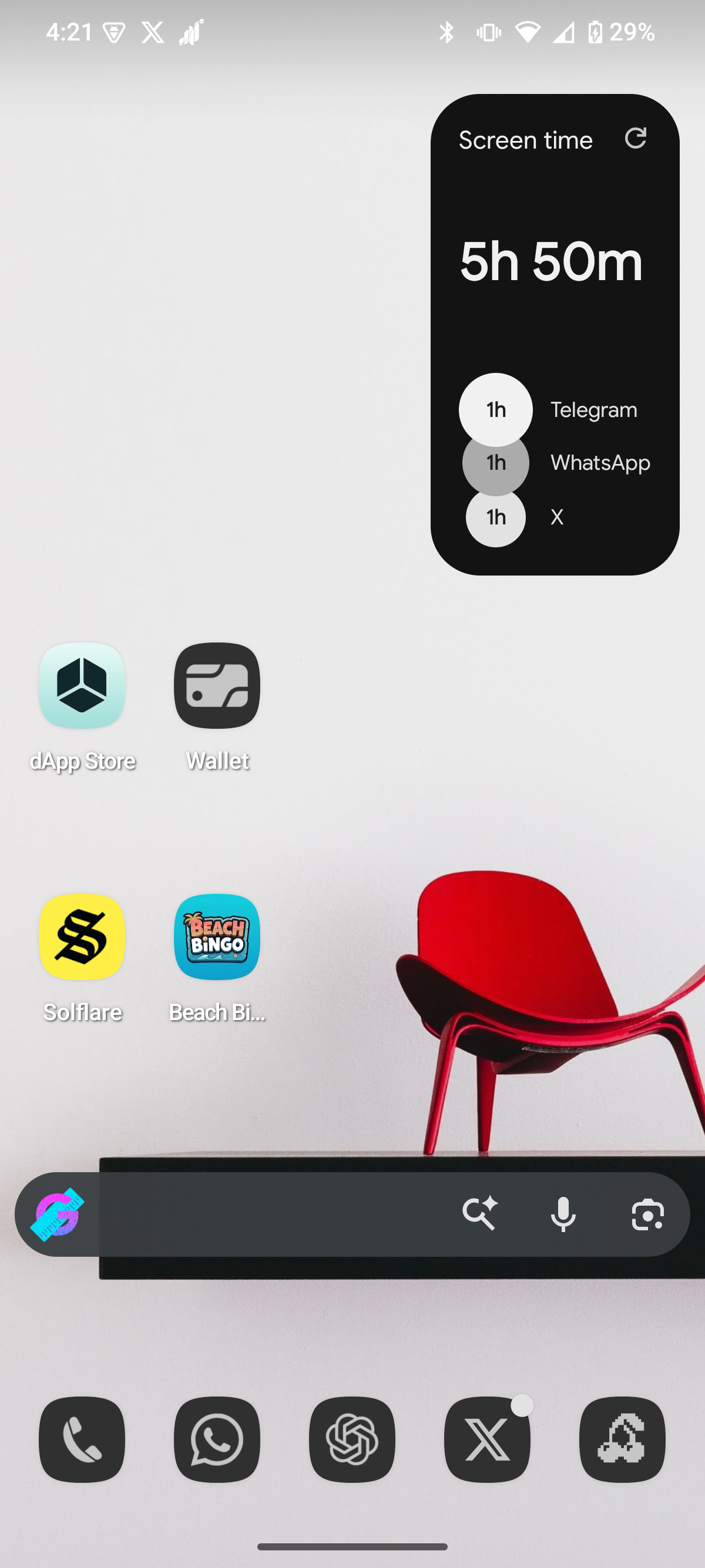 Beach Bingo on Solana Seeker home screen